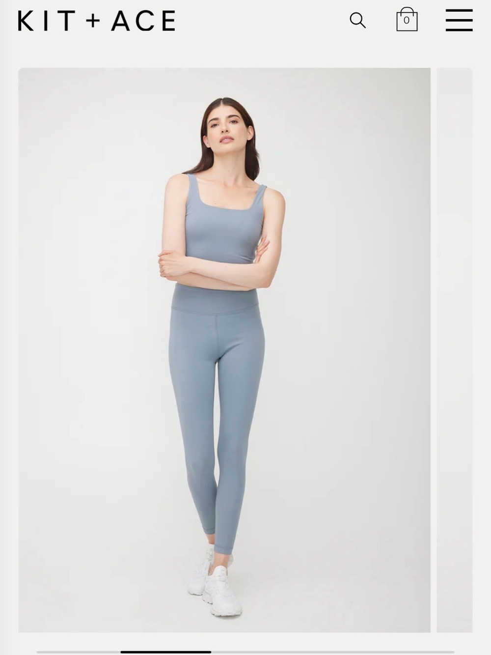 Kith High-Waist Sculpting Leggings in Dusty Blue